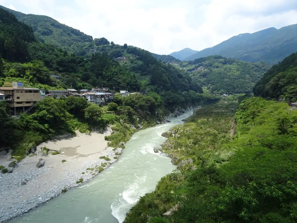 A wild river in the Iya Valley, Japan