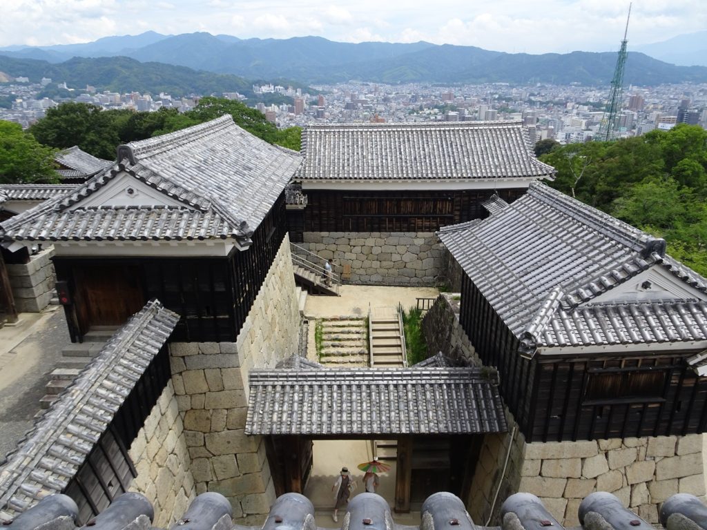 Traditional palace buildings of Matsuyama Castle, Japan