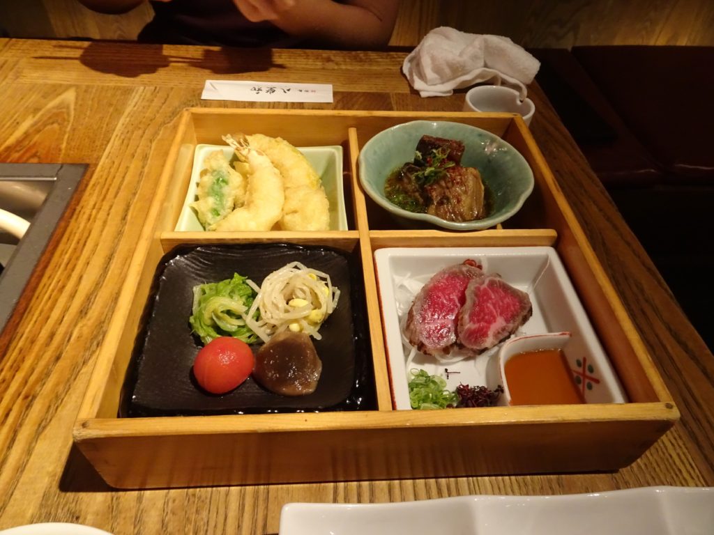 A plate of different preparations of Kobe Beef