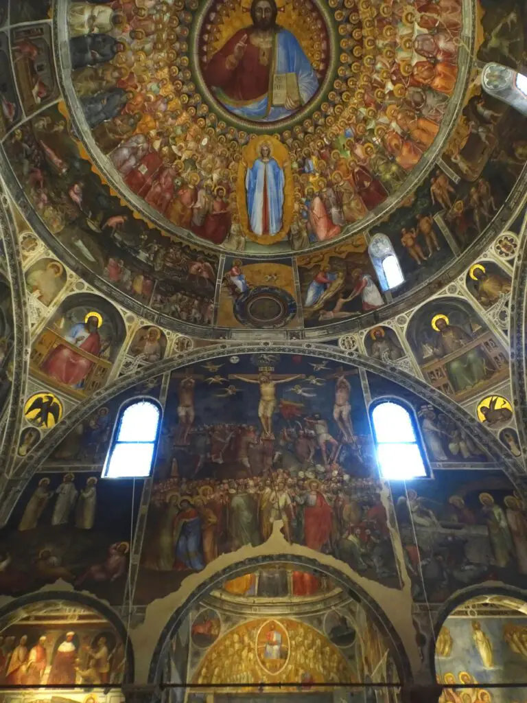 Countless frescoes of Christ, saints and angels