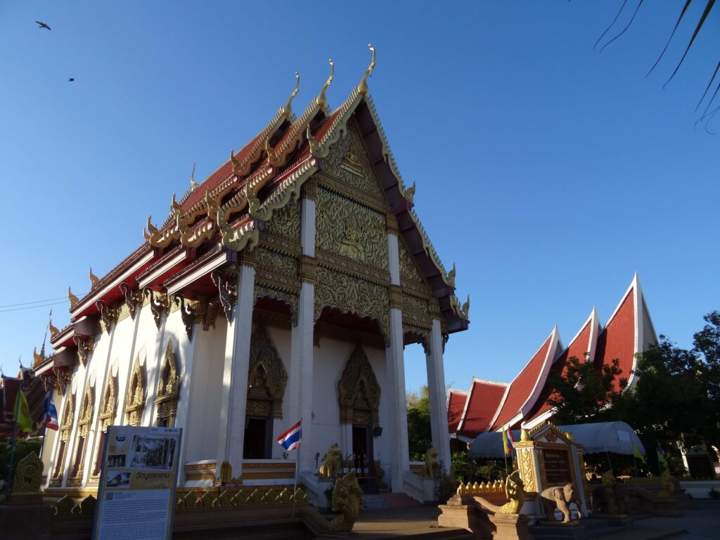 Two ornate temple buildings sitting side by side