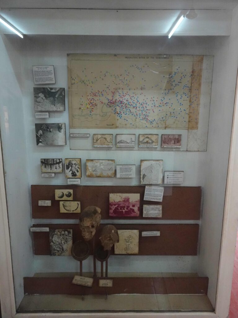 A museum display on megalithic stone circles